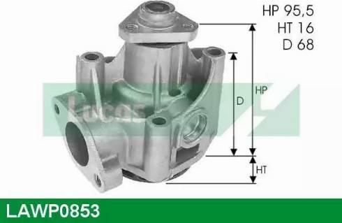 Lucas Engine Drive LAWP0853 - Водяной насос autospares.lv