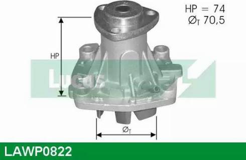 Lucas Engine Drive LAWP0822 - Водяной насос autospares.lv