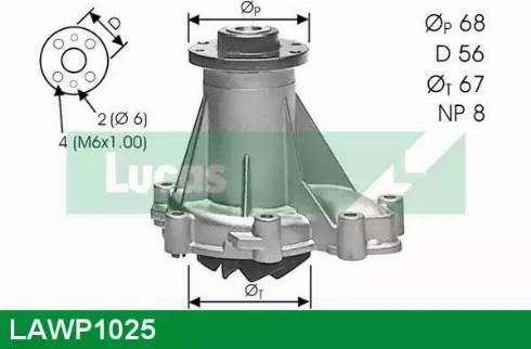 Lucas Engine Drive LAWP1025 - Водяной насос autospares.lv