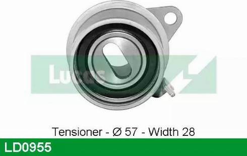 Lucas Engine Drive LD0955 - Натяжной ролик, зубчатый ремень ГРМ autospares.lv