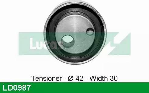 Lucas Engine Drive LD0987 - Натяжной ролик, зубчатый ремень ГРМ autospares.lv