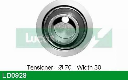 Lucas Engine Drive LD0928 - Натяжной ролик, зубчатый ремень ГРМ autospares.lv