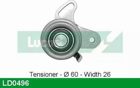 Lucas Engine Drive LD0496 - Натяжной ролик, зубчатый ремень ГРМ autospares.lv