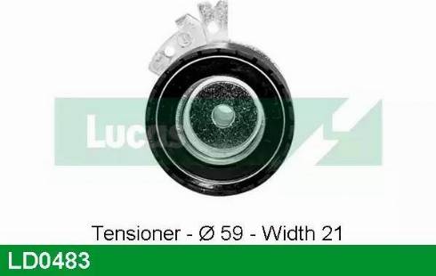 Lucas Engine Drive LD0483 - Натяжной ролик, зубчатый ремень ГРМ autospares.lv