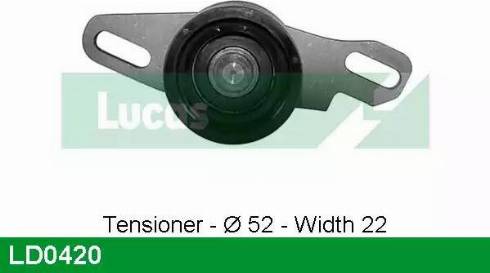 Lucas Engine Drive LD0420 - Натяжной ролик, зубчатый ремень ГРМ autospares.lv