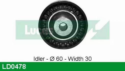 Lucas Engine Drive LD0478 - Натяжной ролик, зубчатый ремень ГРМ autospares.lv