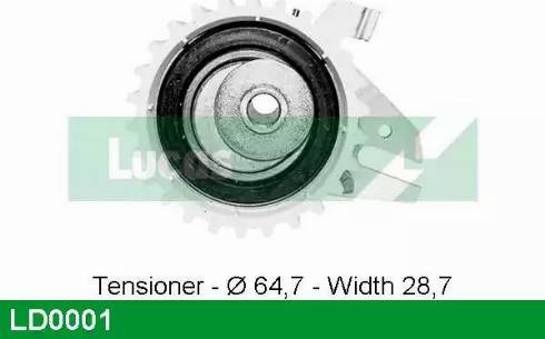 Lucas Engine Drive LD0001 - Натяжной ролик, зубчатый ремень ГРМ autospares.lv