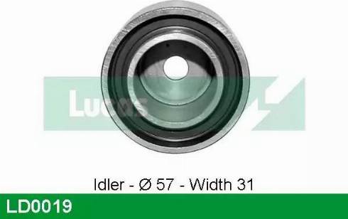 Lucas Engine Drive LD0019 - Натяжной ролик, зубчатый ремень ГРМ autospares.lv