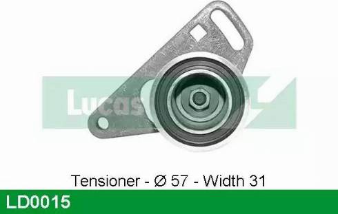 Lucas Engine Drive LD0015 - Натяжной ролик, зубчатый ремень ГРМ autospares.lv