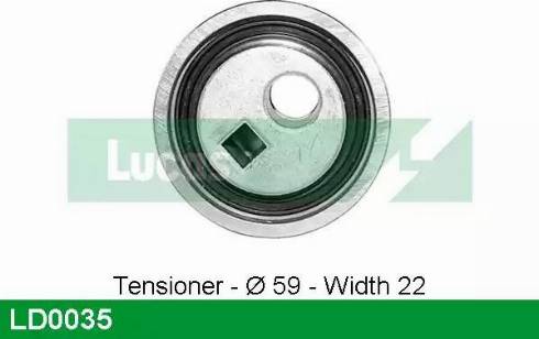 Lucas Engine Drive LD0035 - Натяжной ролик, зубчатый ремень ГРМ autospares.lv