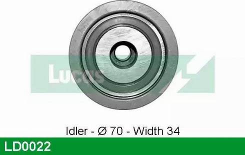 Lucas Engine Drive LD0022 - Натяжной ролик, зубчатый ремень ГРМ autospares.lv