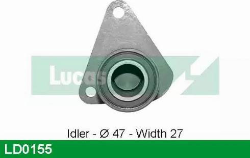 Lucas Engine Drive LD0155 - Натяжной ролик, зубчатый ремень ГРМ autospares.lv