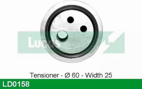 Lucas Engine Drive LD0158 - Натяжной ролик, зубчатый ремень ГРМ autospares.lv