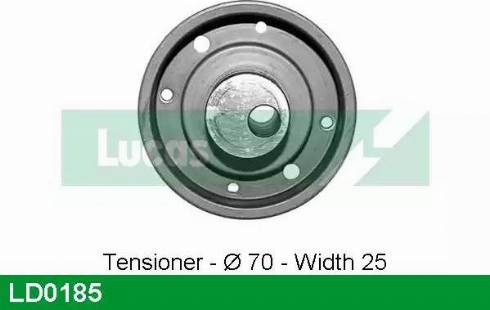 Lucas Engine Drive LD0185 - Натяжной ролик, зубчатый ремень ГРМ autospares.lv