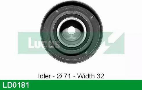 Lucas Engine Drive LD0181 - Натяжной ролик, зубчатый ремень ГРМ autospares.lv