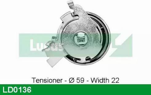 Lucas Engine Drive LD0136 - Натяжной ролик, зубчатый ремень ГРМ autospares.lv