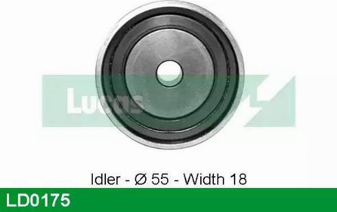 Lucas Engine Drive LD0175 - Натяжной ролик, зубчатый ремень ГРМ autospares.lv