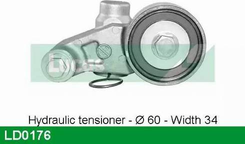 Lucas Engine Drive LD0176 - Натяжной ролик, зубчатый ремень ГРМ autospares.lv