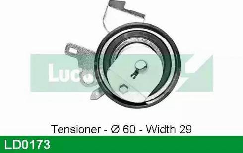 Lucas Engine Drive LD0173 - Натяжной ролик, зубчатый ремень ГРМ autospares.lv