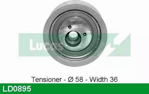 Lucas Engine Drive LD0895 - Натяжной ролик, зубчатый ремень ГРМ autospares.lv