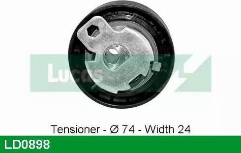 Lucas Engine Drive LD0898 - Натяжной ролик, зубчатый ремень ГРМ autospares.lv