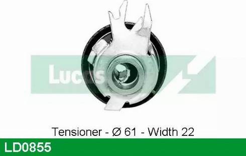 Lucas Engine Drive LD0855 - Натяжной ролик, зубчатый ремень ГРМ autospares.lv