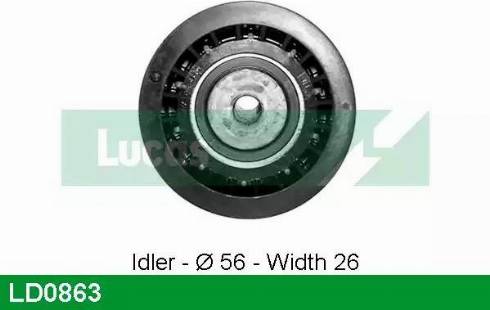 Lucas Engine Drive LD0863 - Натяжной ролик, зубчатый ремень ГРМ autospares.lv