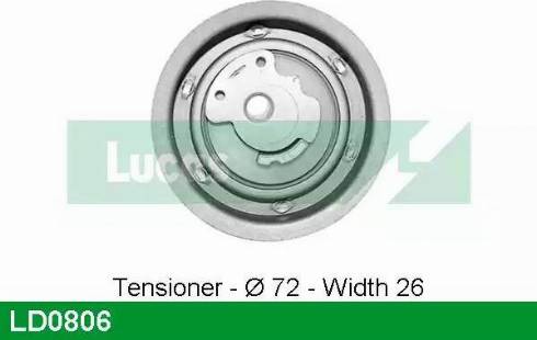 Lucas Engine Drive LD0806 - Натяжной ролик, зубчатый ремень ГРМ autospares.lv