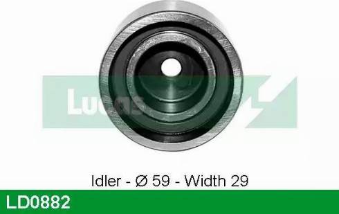 Lucas Engine Drive LD0882 - Натяжной ролик, зубчатый ремень ГРМ autospares.lv