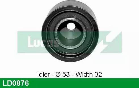 Lucas Engine Drive LD0876 - Натяжной ролик, зубчатый ремень ГРМ autospares.lv