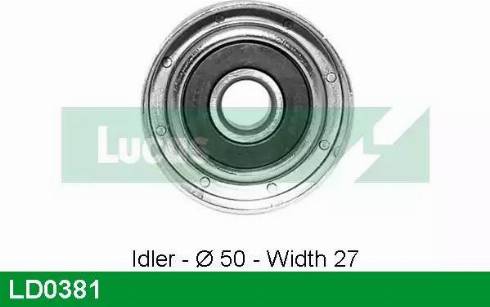 Lucas Engine Drive LD0381 - Натяжной ролик, зубчатый ремень ГРМ autospares.lv