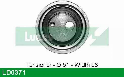 Lucas Engine Drive LD0371 - Натяжной ролик, зубчатый ремень ГРМ autospares.lv