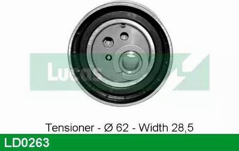 Lucas Engine Drive LD0263 - Натяжной ролик, зубчатый ремень ГРМ autospares.lv