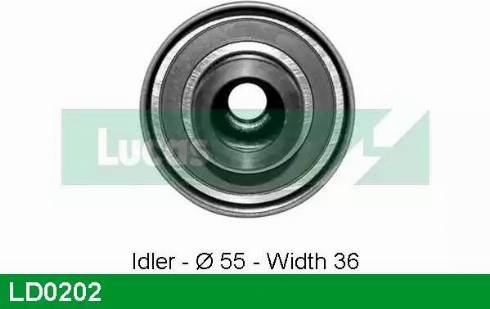 Lucas Engine Drive LD0202 - Натяжной ролик, зубчатый ремень ГРМ autospares.lv