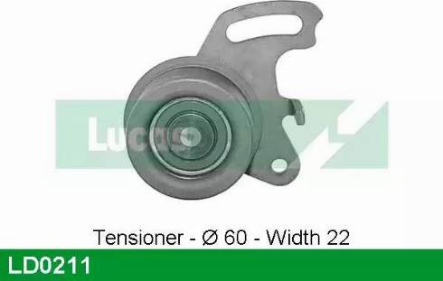 Lucas Engine Drive LD0211 - Натяжной ролик, зубчатый ремень ГРМ autospares.lv