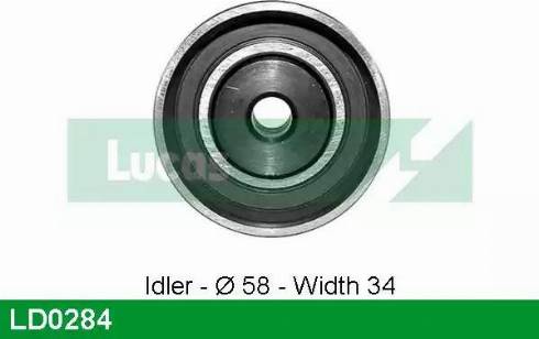 Lucas Engine Drive LD0284 - Натяжной ролик, зубчатый ремень ГРМ autospares.lv