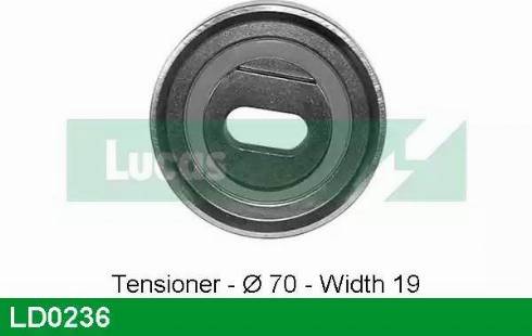 Lucas Engine Drive LD0236 - Натяжной ролик, зубчатый ремень ГРМ autospares.lv