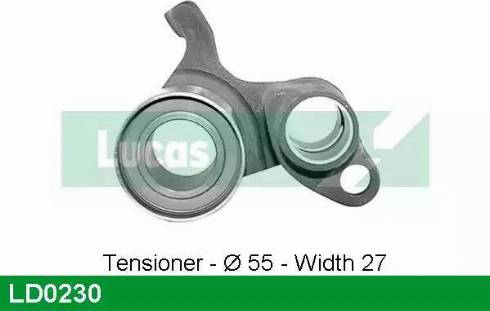 Lucas Engine Drive LD0230 - Натяжной ролик, зубчатый ремень ГРМ autospares.lv