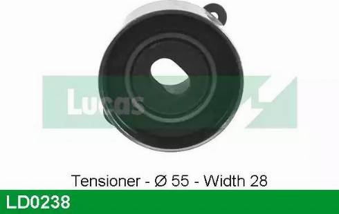 Lucas Engine Drive LD0238 - Натяжной ролик, зубчатый ремень ГРМ autospares.lv