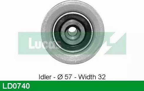 Lucas Engine Drive LD0740 - Натяжной ролик, зубчатый ремень ГРМ autospares.lv