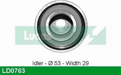 Lucas Engine Drive LD0763 - Натяжной ролик, зубчатый ремень ГРМ autospares.lv