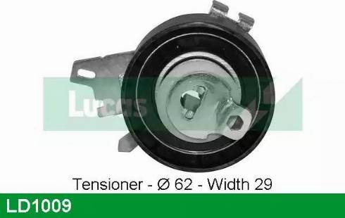 Lucas Engine Drive LD1009 - Натяжной ролик, зубчатый ремень ГРМ autospares.lv