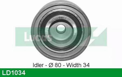 Lucas Engine Drive LD1034 - Натяжной ролик, зубчатый ремень ГРМ autospares.lv