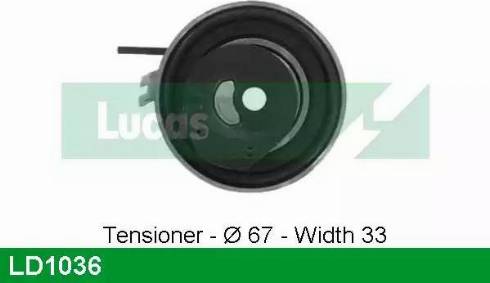 Lucas Engine Drive LD1036 - Натяжитель, ремень ГРМ autospares.lv