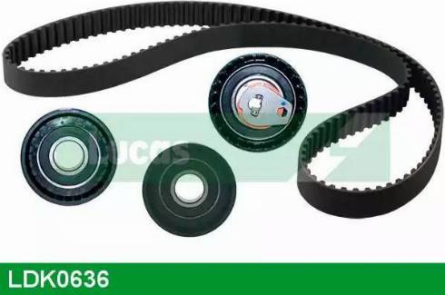 Lucas Engine Drive LDK0636 - Комплект зубчатого ремня ГРМ autospares.lv