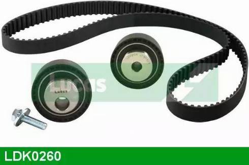 Lucas Engine Drive LDK0260 - Комплект зубчатого ремня ГРМ autospares.lv