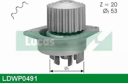 Lucas Engine Drive LDWP0491 - Водяной насос autospares.lv