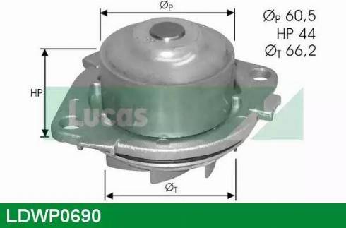 Lucas Engine Drive LDWP0690 - Водяной насос autospares.lv