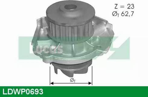 Lucas Engine Drive LDWP0693 - Водяной насос autospares.lv