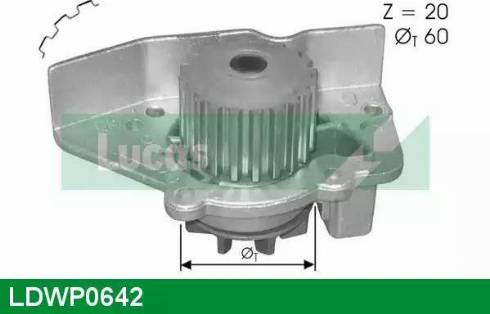Lucas Engine Drive LDWP0642 - Водяной насос autospares.lv